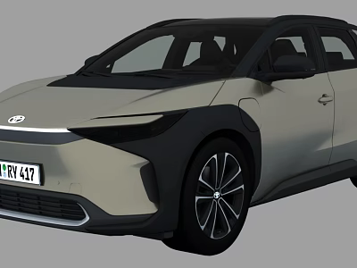 Modern Beige SUV Car With Sleek Aerodynamic Exterior And Sporty Alloy Wheels 3d model