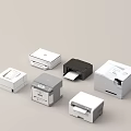 Multiple Office Printers With Various Models Different Colors And Stylish Designs 3d model