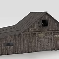 Rustic Wooden Stable Building With Shingled Roof Carl The Handy Signage And Windows