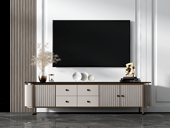 Light Luxury TV Cabinet 3d model