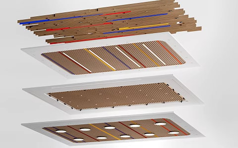 Modern Grille Ceiling Classroom Ceiling Tooling Ceiling 3d model