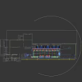 Modern Service Hall Interior With Spacious Layout Service Counters And Waiting Chairs