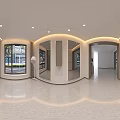 Modern Sideboard Cabinet With Glass Doors LED Lighting Storage And Decor In Dining Room