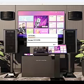 Modern Commercial Equipment With Large Screen Speakers Control Console Voice Control And App Interface 3d model