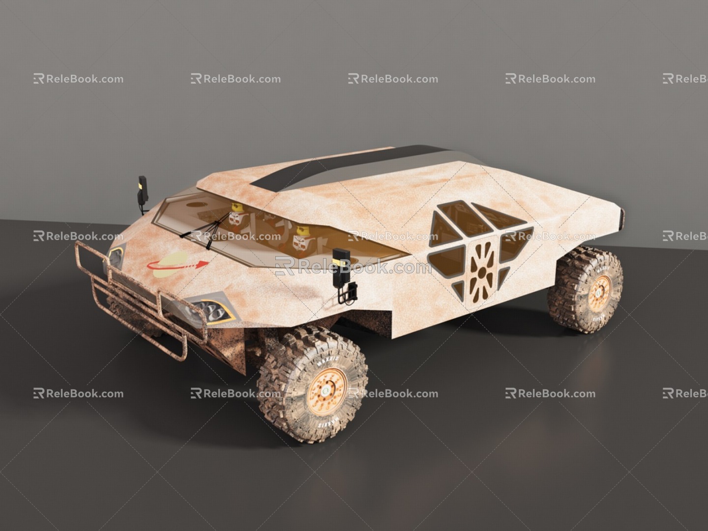 modern armored car 3d model