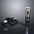 Professional Electric Hair Clipper With Attachment Combs And Charging Base 3d model