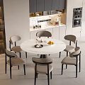 White And Beige Single Chairs With Wooden And Black Metal Legs In Modern Interior