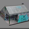 Vibrant Graffiti Art On Small Building Walls With Colorful Lettering And Creative Designs