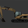 CAT Heavy Duty Utility Excavator With Tracked Base Front Bucket And Operator Cab
