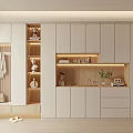 Modern Shoe Cabinet Multi-function Cabinet Shoe Changing Stool 3d model