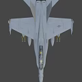 Detailed Modern Military Fighter Jet Number 22 With Missiles On Wings
