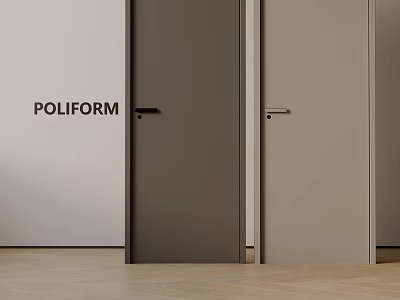 POLIFORM Modern Hinged Doors With Sleek Design In Neutral Tones For Interior Spaces 3d model