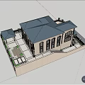 Classical Detached Villa Exterior With Ornate Balcony Large Arched Windows Iron Fence And Lush Greenery
