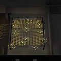 Modern Stage Design With Yellow Lighting Backdrop And Reflective Floor