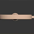 Copper Colored Hardware Key With Metallic Loop Handle And Classic Tooth Design
