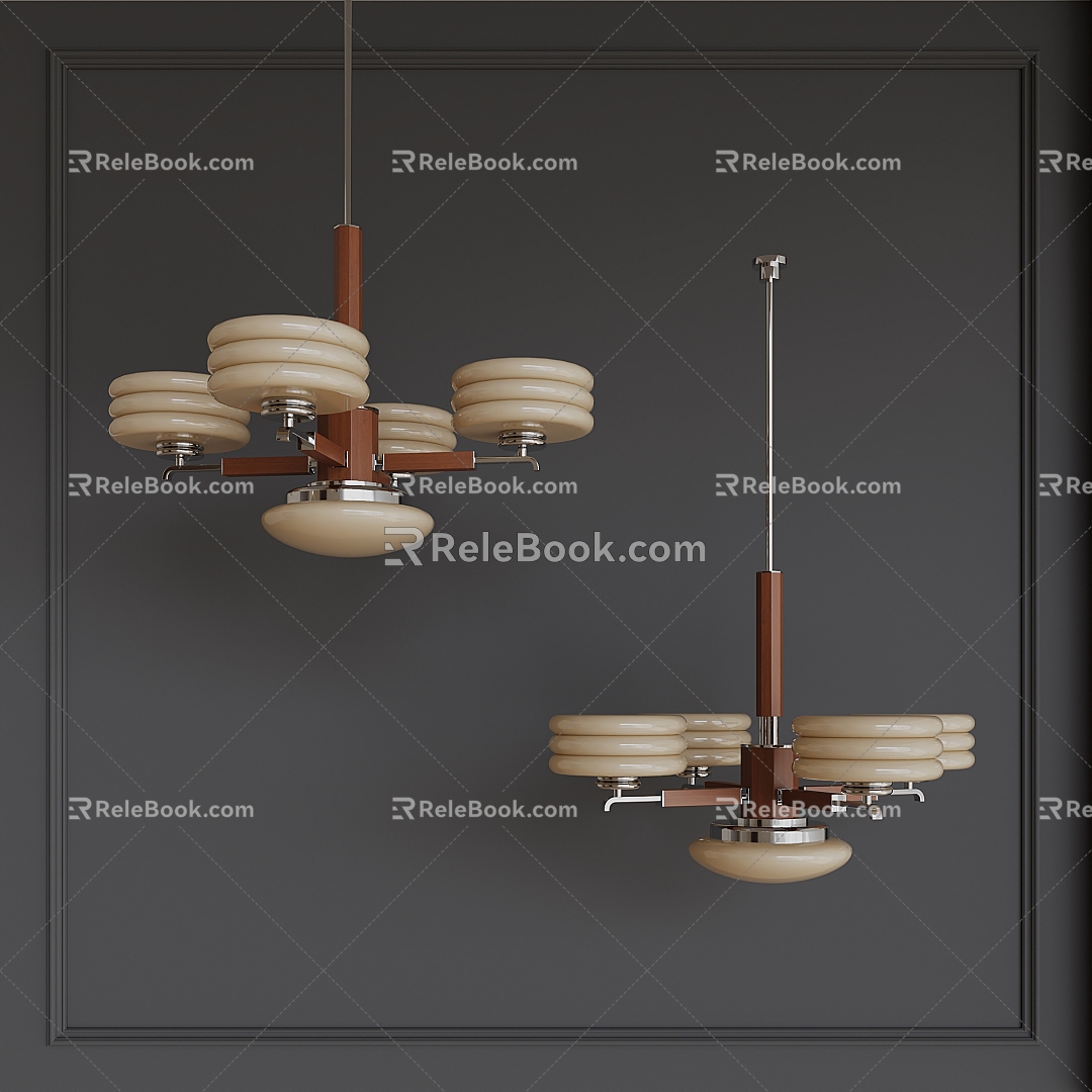 French Middle Chandelier 3d model