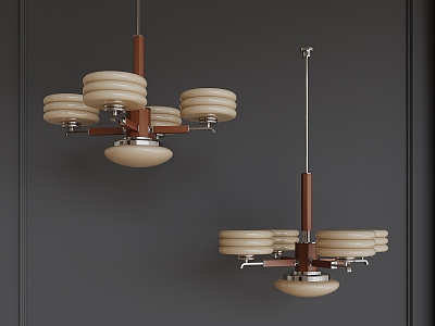 French Middle Chandelier 3d model