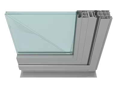 Aluminum Alloy Window Sash Hardware Tools With Glass Frame And Structural Components 3d model