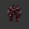 Futuristic Robot Game And Movie Character With Blue Black Armor Mechanical Design