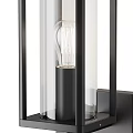 Modern Indoor Wall Light With Black Frame And Clear Glass Shade