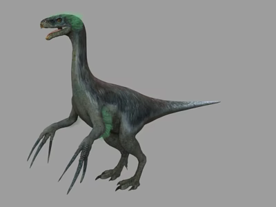 Realistic 3D Dinosaur Model With Long Neck Slender Body And Large Claws 3d model