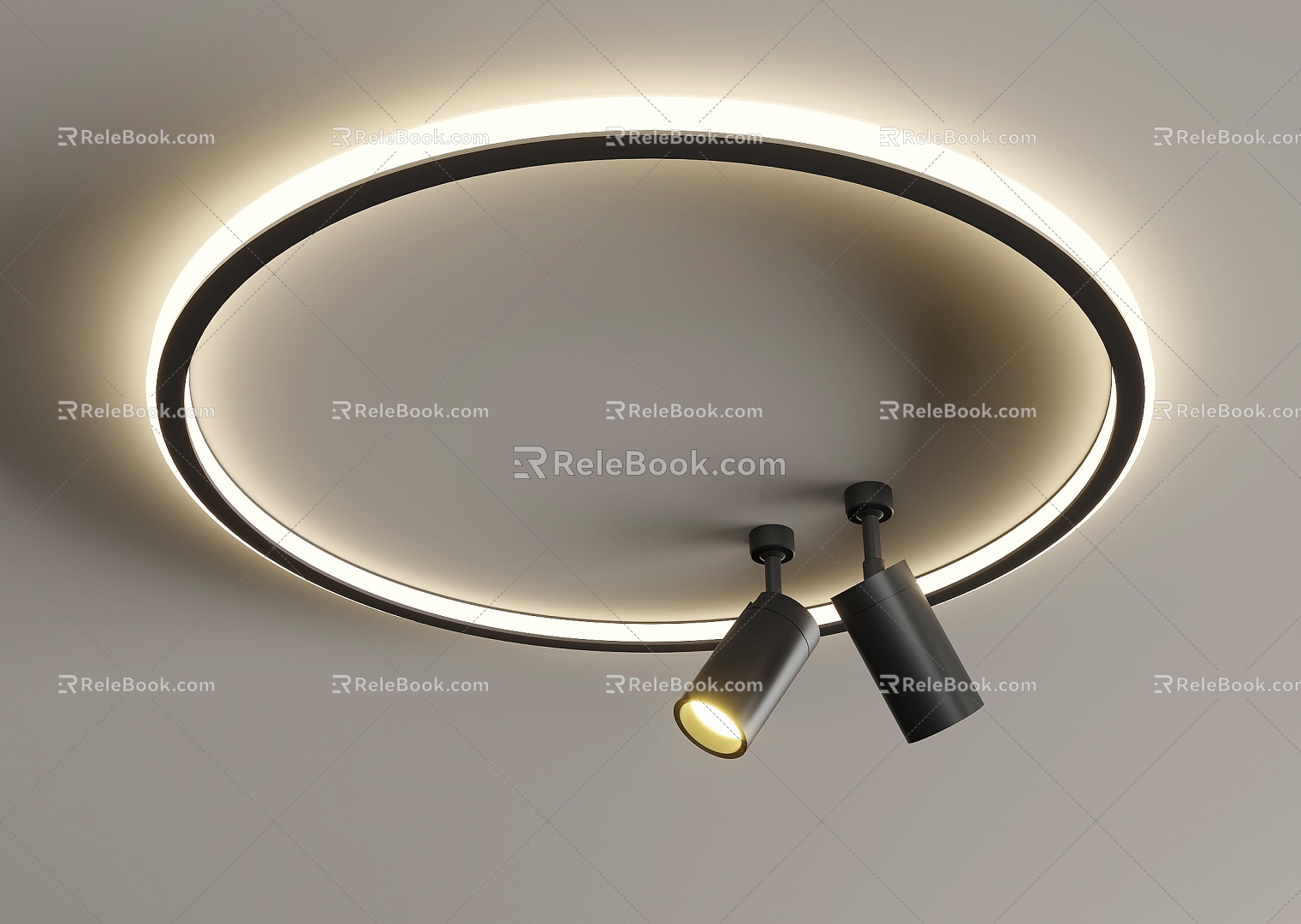 Simple creative ceiling lamp 3d model