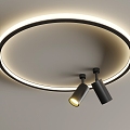 Simple creative ceiling lamp 3d model