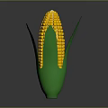 Fresh Natural Ripe Yellow Corn With Green Husks Against Gray Background