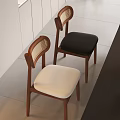 Modern Single Chair With Woven Backrest Black Frame And Green Upholstered Seat In Open Kitchen