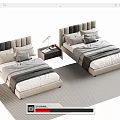 Modern single bedside table 3d model