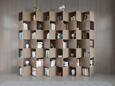 Modern Bookshelf Simple Bookshelf Creative Multi-layer Shelf Wall Partition Bookshelf model