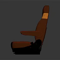 Modern Esports Chair in Orange and Brown with Textured Seat and Armrests