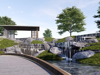 rockery landscape 3d model