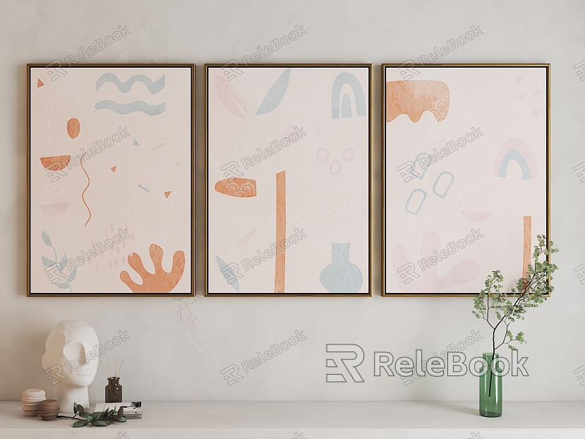 Modern abstract painting art hanging painting model