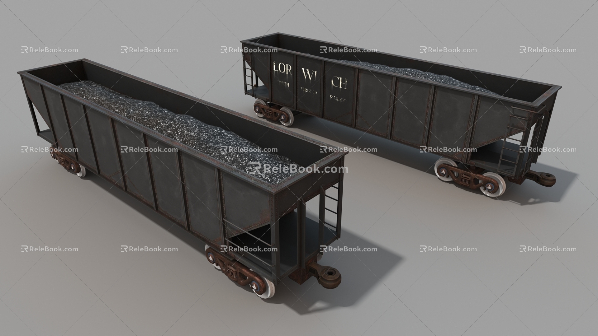 train industrial train coal transport train freight trunks train trunks 3d model