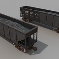 train industrial train coal transport train freight trunks train trunks 3d model