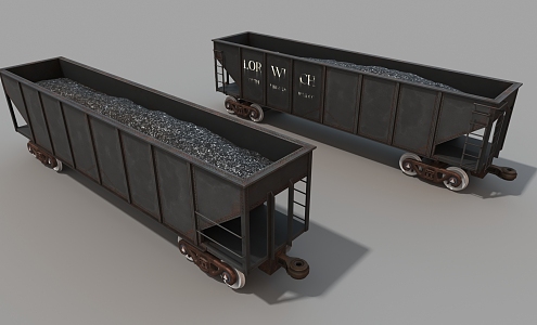 train industrial train coal transport train freight trunks train trunks 3d model