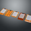 Modern writing splint with clip writing board drawing board writing board 3d model