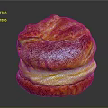 Delicious Golden Fluffy Pastry With Creamy Filling And Powdered Sugar Topping