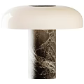 Modern Marble Table Lamp With White Lampshade And Multiple Marble Options 3d model