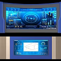 Advanced Digital Dashboard Interface With Blue Data Visualization And Charts 3d model