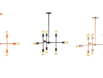 Modern chandelier fashion chandelier combination 3d model