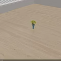 Light Wooden Flooring With Natural Light And Small Potted Plant In Bright Interior