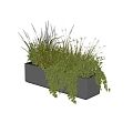 modern plant pile plant pile potted plant green plant 3d model