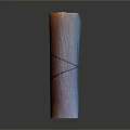 Cylindrical Household Item With Gradient Color Textured Surface And Decorative Curve
