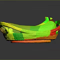 Yellow bananas in brown woven basket on dark surface with reflection