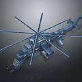 modern helicopter pixel helicopter voxel helicopter 3d model