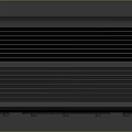 Black Compact Daily Electrical Appliance with Multiple Interfaces and Heat Dissipation Structure