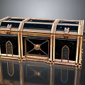 Commercial Equipment Golden Frame Glass Top Storage Cabinet With Decorative Lock