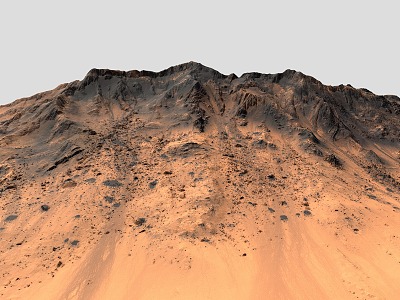 Modern Mars Terrain Mountain Range Dune Desert Rock Sandy Desert Peak 3d model